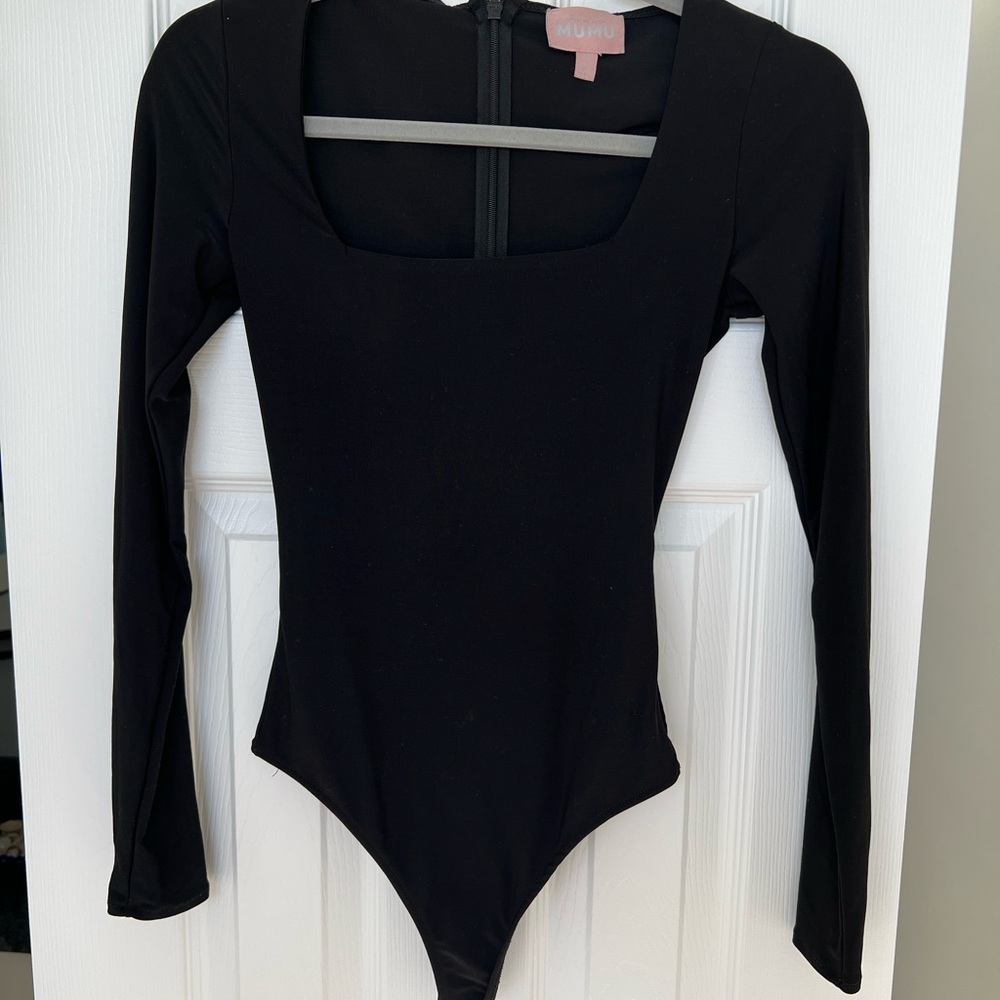 Show Me Your MuMu Classic Black Bodysuit